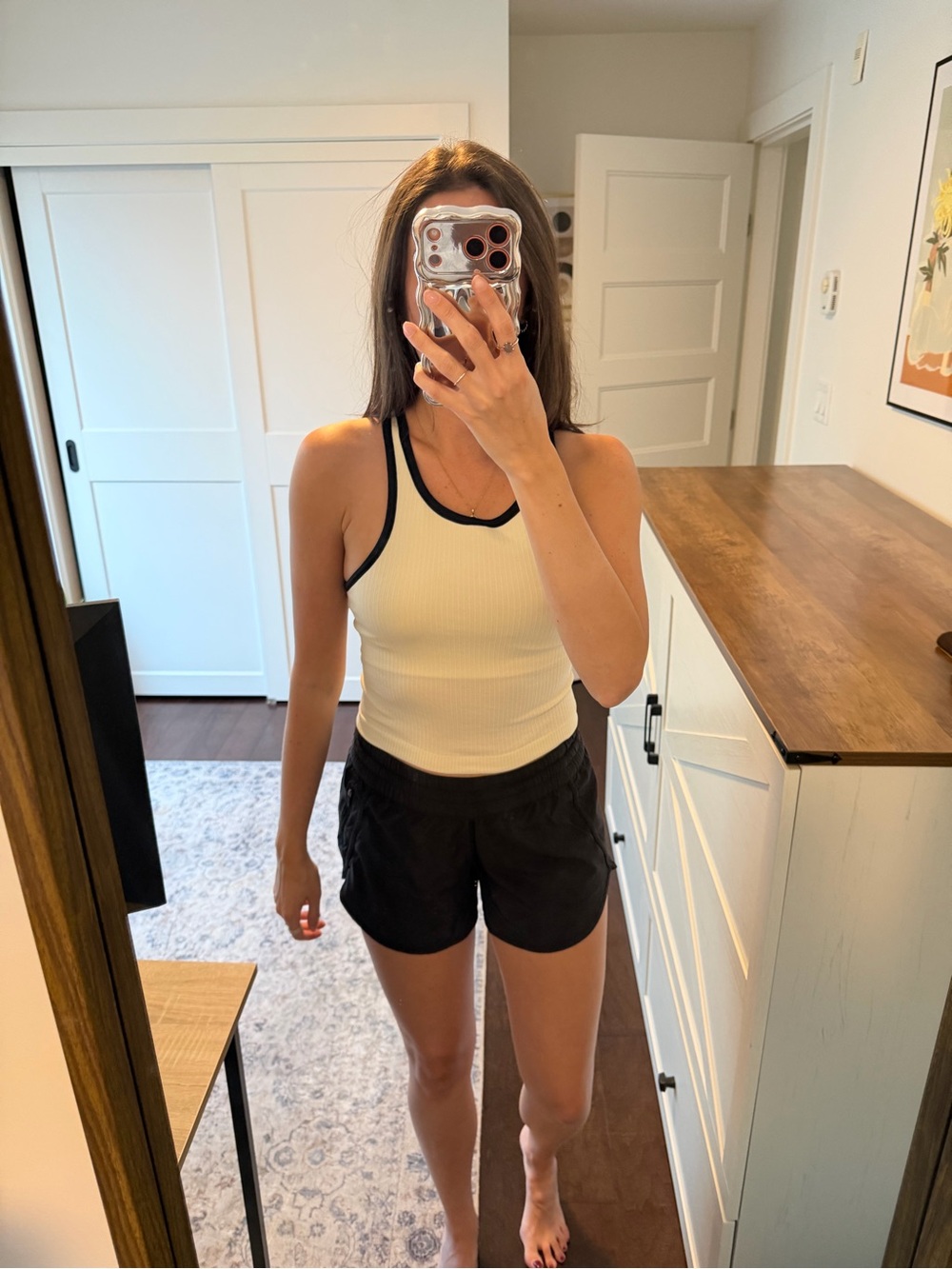 lululemon athletica Black High-Waist Athletic Shorts
